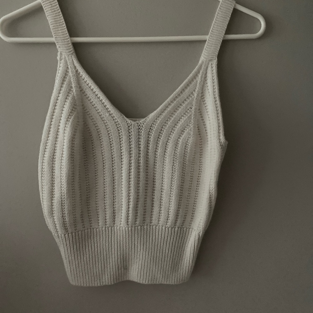 White streetwear Society knit top